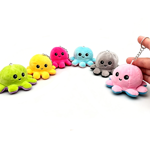 Simpatico Peluche Polpo Reversibile, Bambola di Peluche a Doppia Faccia Felice e Arrabbiato, Mini Giocattolo Imbottito per Macchina Artiglio, Regali per Bambini - Product Image 2