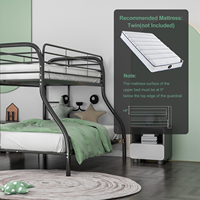 Lits superposés modernes en métal noir sur mesure de Chine, tailles Queen, pour chambre à coucher et salon