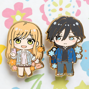 เข็มกลัดโลหะเคลือบอ่อนแบบกำหนดเอง ดีไซน์น่ารักสไตล์คาวาอี้ สีทอง สำหรับติดปกเสื้อ หมวก หรือปกเสื้อผ้า ผลิตในจีน รับผลิตตามแบบ - Product Image 1