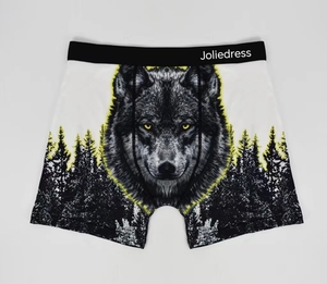 Calzoncillos de Poliéster para Hombre, Alta Elasticidad y Transpirabilidad, Corte Medio, Diseño de Tigre, Águila y Lobo con Impresión Digital 3D - Product Image 3