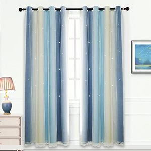 Grooth andel Kids Slaap kamer Thermische Verdui strings gordijn Goedkope Gordijn Prijs traf Ster Weaving Windows Kranken häuser Hotels