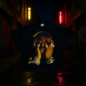 T-Shirt Unisex Oversize Lil Yachty con Stampa Gioielli in Oro, Streetwear a Maniche Corte, 100% Cotone Jersey, Stampa Frontale, Collo Tondo - Product Image 2