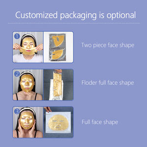 Feuille anti-rides <span class=keywords><strong>masque</strong></span> facial en cristal de beauté cosmétique au collagène d'or 24 carats anti-âge - Product Image 3