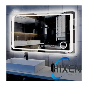 HIXENR Custom Smart LED Bathroom Mirror with LED Light Smart Wall Mounted Mirror with Touch Switch WiFi