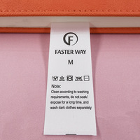 Étiquette de vêtement en coton de haute qualité, personnalisable avec logo, respectueuse de l'environnement, lavable, ne se décolore pas, douce comme du satin, avec couleur personnalisée
