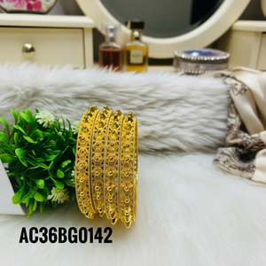Hot Sale New Gold Plated 4pcs <b>Bangles</b> with Zircon Classic Style Women's Fashion Jewelry for Gift - Product Image 1