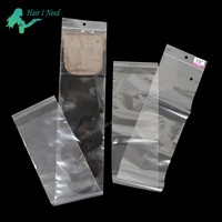 Sacs d'Emballage en Plastique pour Extensions Capillaires, Sacs Auto-Scellants Transparents Adhésifs pour Mèches de Cheveux