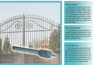 Fabricante Chisung 500KG * 2 brazos duales abridor automático de puerta oscilante 400/600mm Motor de CA de carrera con interruptor de límite - Product Image 4