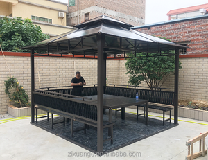 Gazebos de Exterior de Alta Calidad, Modernos, con Techo Doble de Policarbonato, 3x4 m, de Lujo, con Techo Rígido de Aluminio, Control Remoto, Carpa para Jardín - Product Image 6