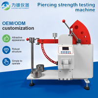 Machine d'essai de résistance à la perforation du carton avec écran LCD, force de serrage réglable, couvercle de protection de sécurité, instrument de test de perforation