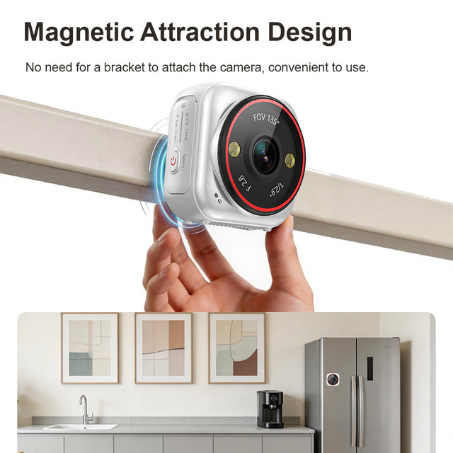 LS VISION Multi-functional 3MP 4G Mini Pocket Camera 1500mAH Battery Magnetic Portable Vlog Camera 12X Zoom AOV 24/7 Recording
