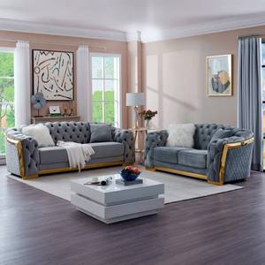 Ensemble de canapés en velours noir de luxe 1/2/3 places, coussin moelleux élégant pour salon, <span class=keywords><strong>canapé</strong></span> double et ensemble de canapés combinés en gros - Product Image 3