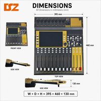 Mezclador Digital de 12 Canales DSZ DS-12PD-6, Consola de Mezcla de Audio, Pantalla Táctil, Control Remoto Multidispositivo, Salida USB para Sonido