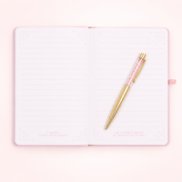 Carnet de Manifestation Personnalisé Couverture Rigide Rose Doré Art Ligné Déesse de la Lune Ensemble Stylo Cristal Céleste Cadeau OEM ODM Vente en Gros