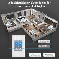 Nuevo Interruptor de Luz Inteligente Táctil LCD de 4 Canales L8 2025, Compatible con Tuya, Homekit y Smart Living, 3 Sistemas Integrados en un Solo Interruptor