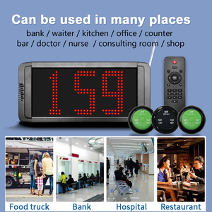キュー管理システムLEDカウンター表示番号付き待機システム番号1表示と2ボタンを含む - Product Image 6