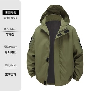 Custom Outdoor Windbreaker Jacket Men Abrasion Resistant Workwear Casual Single Layer Printing Available - Product Image 3