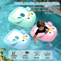 Flotteur de piscine pour bébé en forme de pingouin, siège de piscine pour tout-petits, cercle flottant, anneau de natation gonflable pour enfants de 2 à 4 ans