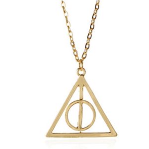 Gran oferta, collares de <span class=keywords><strong>Potter</strong></span>, triángulo de reliquias de la muerte, colgante de triángulo geométrico, collares Vintage, regalos para hombres y mujeres - Product Image 5
