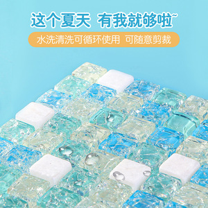 Alfombrillas refrescantes para mascotas, de vidrio y mármol, rectangulares, de color sólido, con disipación de calor, para hámster, petauro del azúcar, conejo, conejo de taza, para el verano - Product Image 3