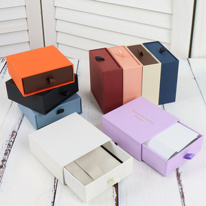Luxury Custom Paper <b>Gift</b> Packaging Rectangle Jewelry <b>Box</b> Square Pattern for <b>Earrings</b> with Personalized Logo - Product Image 3