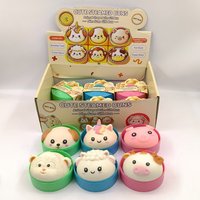 Jouet Squishy en Gros TPR Licorne Arc-en-ciel Animal en Forme de Boulette de Soupe Simulée Anti-Stress Sensoriel Unisexe