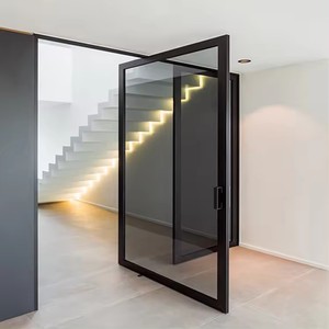 Porta girevole in vetro con struttura interna in alluminio - Product Image 3