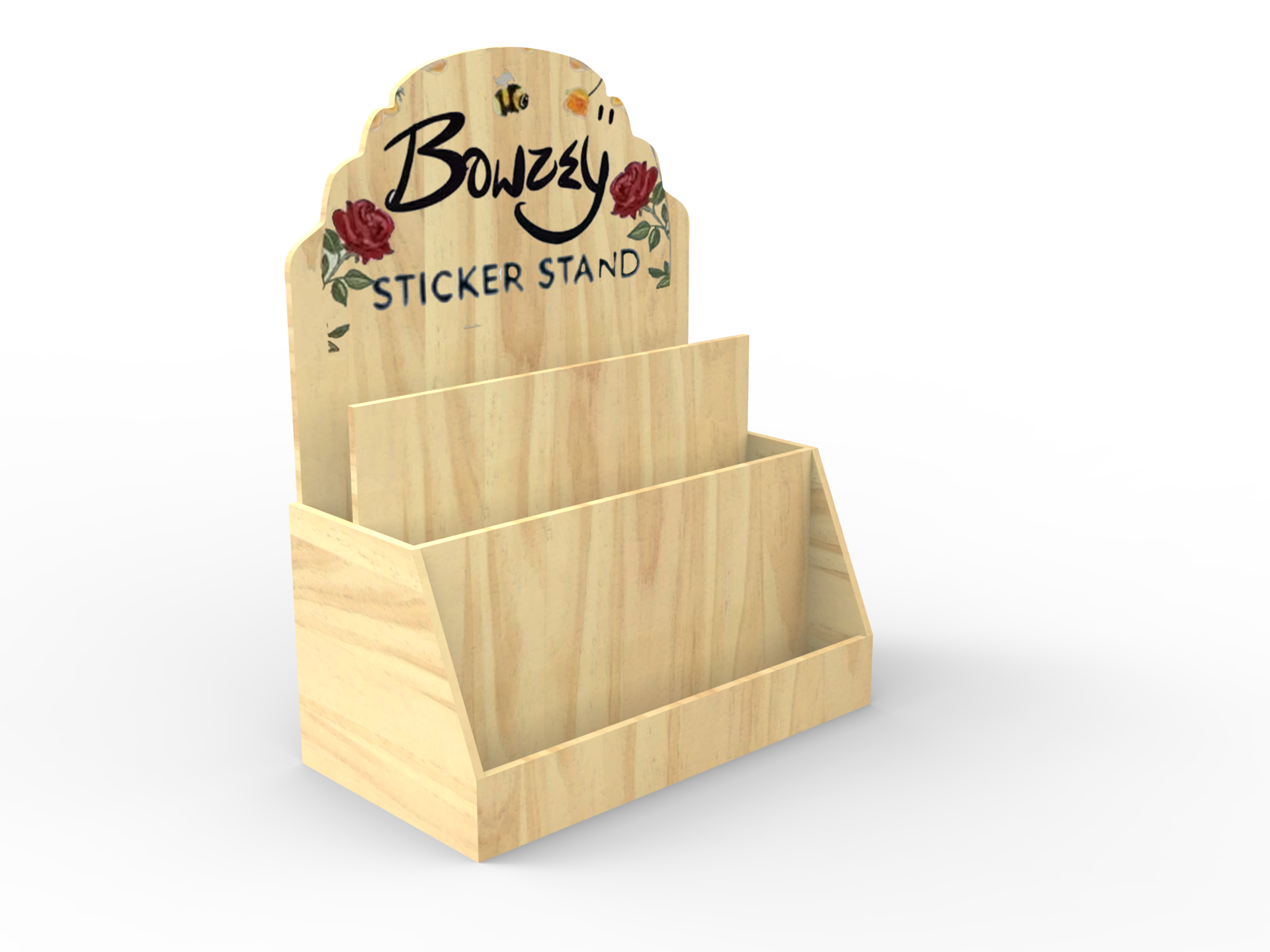 Apache Customized Souvenir Badge Wooden Sticker Display Stand Post Card Book Display Racks for Retail Book Shop Wholesale — view 3