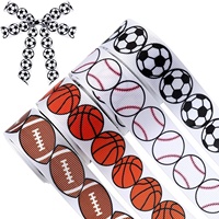 Ruban gros-grain thermocollant OKAY pour la vente en gros, idéal pour les équipes de baseball, basketball, football, les sports collectifs, les nœuds pour cheveux, les couronnes, les lanières et l'emballage cadeau