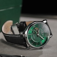 FORSINING FSG8296M4 Automatische Herrenuhr mit großem Gehäuse, offener Herzform, mechanisches Uhrwerk, elegantes Lederarmband, Herren-Business-Armbanduhr