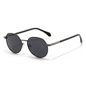 Unisex <b>Round</b> <b>Sunglasses</b> Full Rim Black <b>Frame</b> UV400 Protection Retro Style Adult Sun Protection - Product Image 5