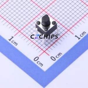 TS-1091-A5B2-D2 Tactile Switch Through hole Component (THT)-4P,4.5x4.5mm Switch Single Pole Single Throw Round Button 1.8N 4.5mm - Product Image 1