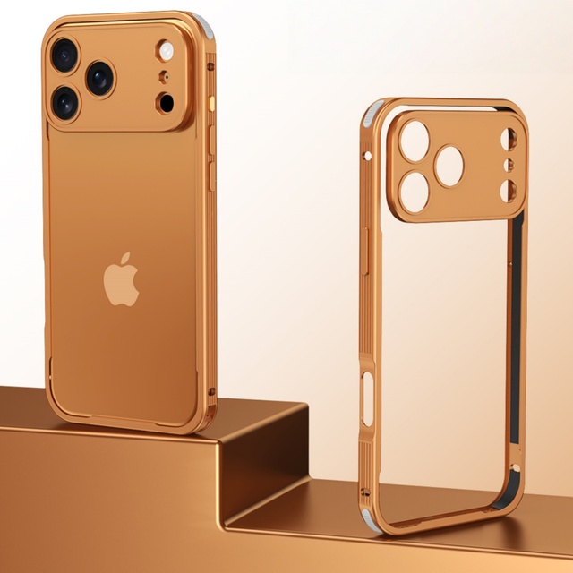 Luxury Aluminium Frame Metal Bumper Phone Case Metal Camera Protector Back Cover Case for iPhone 16 17 Pro Max 17air Phone Cover