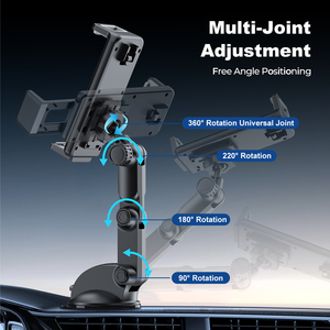 ESEEKGO CH-13 ABS <b>Car</b> Phone Suction Cup Mount Stable 360 Degree Rotatable <b>Clip</b>-On Holder Universal Compatible for 4.7‘ - Product Image 5