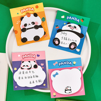 Bloc-notes autocollant pour étudiants avec motif de panda de dessin animé