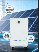 Sistema de Almacenamiento de Energía con Batería de Litio de Bajo Costo de Mantenimiento, Batería Solar de Litio Residencial de 51.2v 314ah 16.08kwh con Ruedas