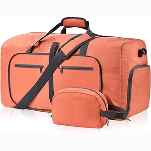 Free sample Large Capacity Portable Polyester PU Duffel <b>Bag</b> Foldable <b>Overnight</b> Tote Zipper Closure <b>Lady</b> Gym Fitness Character - Product Image 4
