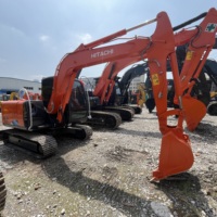 Miniexcavadora Usada Hitachi ZX60 de 6 Toneladas, Original de Japón, con Pocas Horas de Uso, Excavadora Hidráulica de Orugas, Lista para Enviar