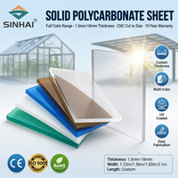 Panneau en polycarbonate transparent anti-UV de 3 mm, 6 mm, 8 mm, matériau de toiture plat, plaque en polycarbonate solide, feuille de verre