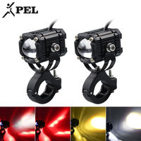 Nouveau couvercle de protection Super lumineux blanc jaune rouge diable oeil lentille moto phare LED 12V Super longue durée de vie de la batterie