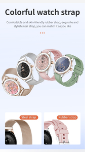Nouvelle montre connectée ronde AMOLED 1,19 pouce 2024 pour femme, suivi du sommeil, <span class=keywords><strong>appels</strong></span> Bluetooth, fréquence cardiaque, santé féminine, montre connectée tendance - Product Image 5