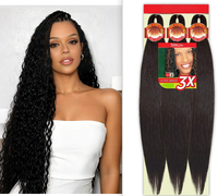3X Échantillons Gratuits Extensions Cheveux Synthétiques Pré-étirés pour Tresses Africaines au Crochet Yaki, Faciles à Tresser, Vente en Gros