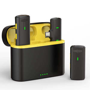 K10 Live Noise Cancelling Dual Wireless Clip Lavalier Enregistrement Microphone 2.4Ghz Bee <span class=keywords><strong>Lavier</strong></span> Microphone Pour Smartphone Type-c - Product Image 1