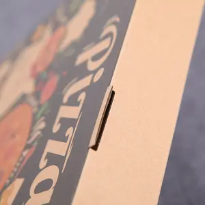 Ingrosso a buon mercato inserto pieghevole a forma personalizzata stampato scatole per Pizza di lusso 6 8 9 10 12 14 16 scatola per Pizza da 18 pollici