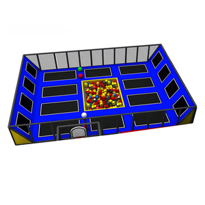 Los niños populares caramelo juegos gran rectángulo barato de interior Trampolines parque con Ninja <span class=keywords><strong>curso</strong></span> - Product Image 2