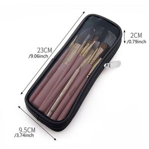<b>Makeup</b> Brush Travel <b>Case</b> Cosmetic Toiletry Bag Organizer for Men Women Beauty Tools Mesh Pouch Wash Storage Accessories - Product Image 6