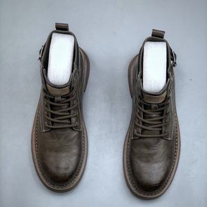 Modèle en cuir véritable, semelle épaisse en caoutchouc, style rétro, antidérapant, respirant, tige en tissu ultra fin, randonnée à la cheville, automne/hiver - Product Image 5