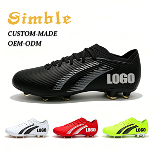 Botines de Fútbol con Logotipo Personalizado OEM, Botas de Fútbol Resistentes de PU AG/FG, Zapatos de Entrenamiento de Fútbol Profesional - Product Image 1