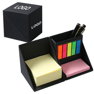 0717 2025 New Custom Design Cube Shape Sticky Note <b>Pad</b> Pen Holder Set Promotion Notes Logo Print with Box - Product Image 4