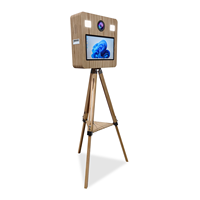 Cabina de Fotos Portátil DSLR de 15.6 Pulgadas con Pantalla Táctil, Impresión Instantánea y Estuche de Transporte para Bodas, Fiestas y Eventos